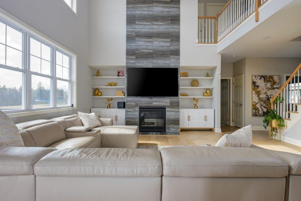 27-Tisdale-Lane-007 Real Estate Photograph of Living Room in Listing for Sale Clifton Park NY Shot by New York Real Estate Photography